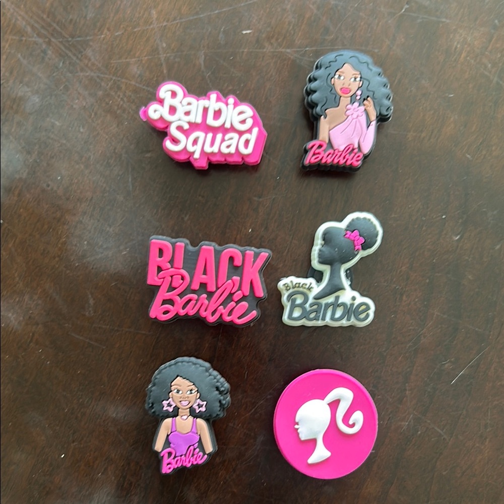 Black Barbie Shoe Charms Set / croc charms / jibbitz